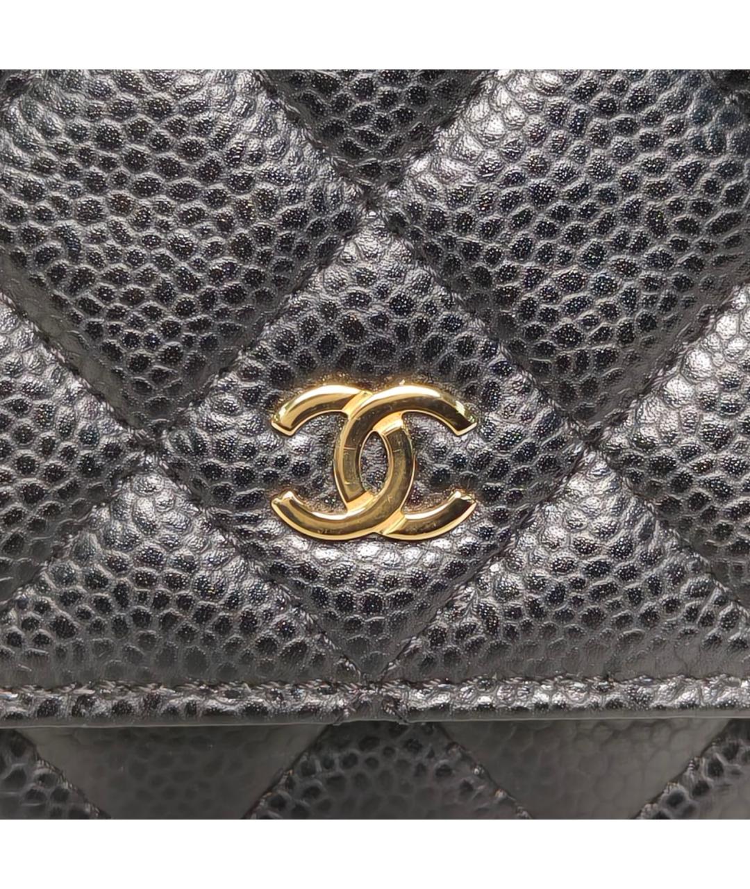 CHANEL Черная кожаная сумка через плечо, фото 8