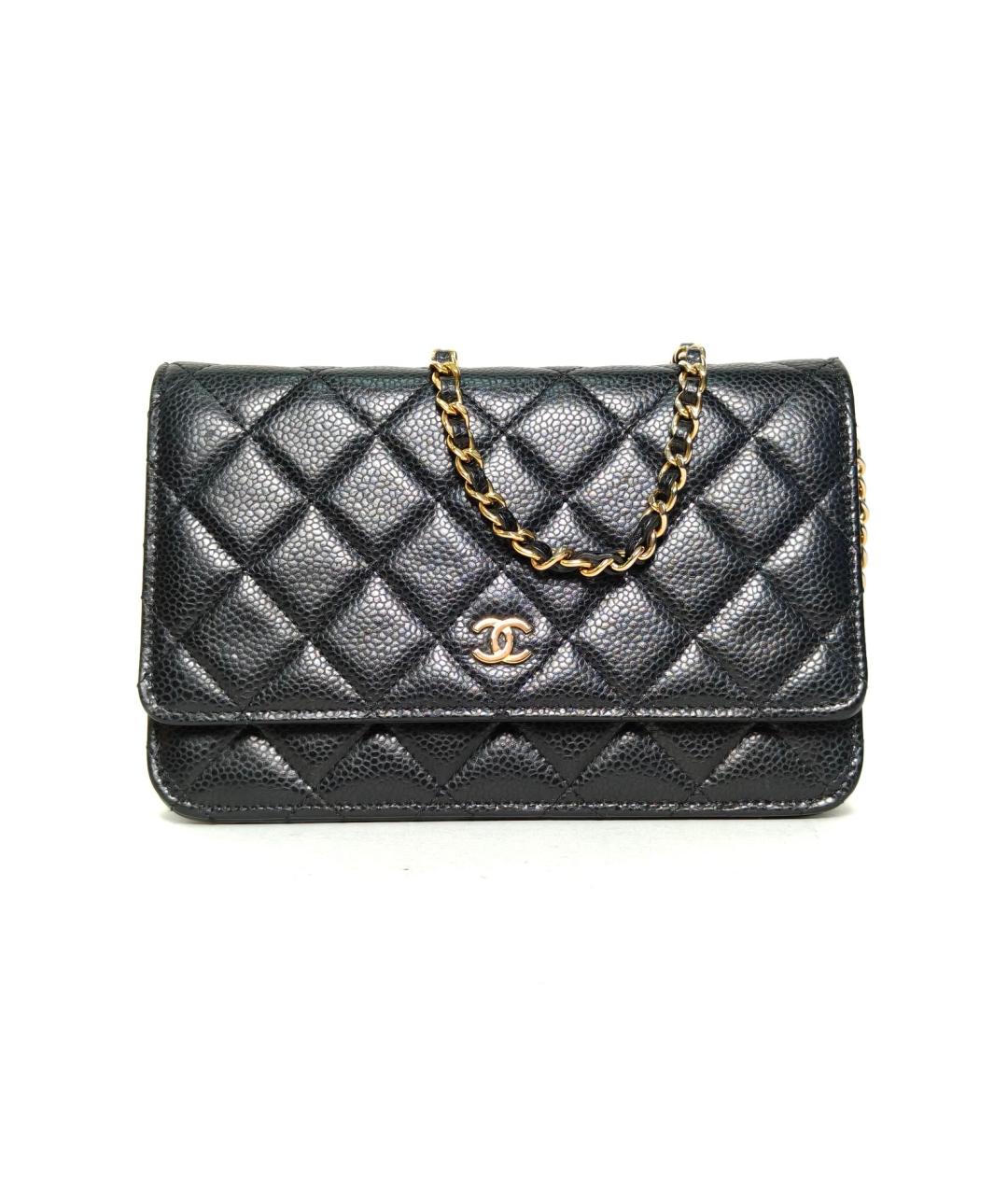 CHANEL Черная кожаная сумка через плечо, фото 2