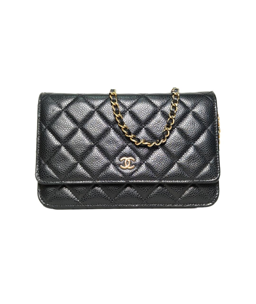 CHANEL Черная кожаная сумка через плечо, фото 10