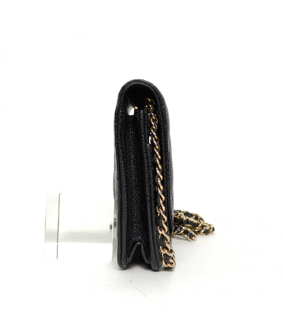 CHANEL Черная кожаная сумка через плечо, фото 3