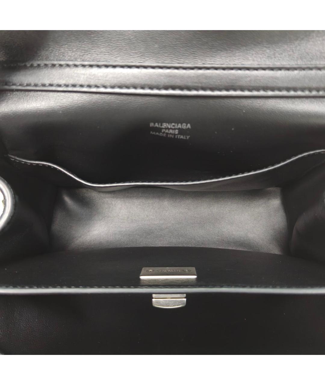 BALENCIAGA Черная кожаная сумка через плечо, фото 7