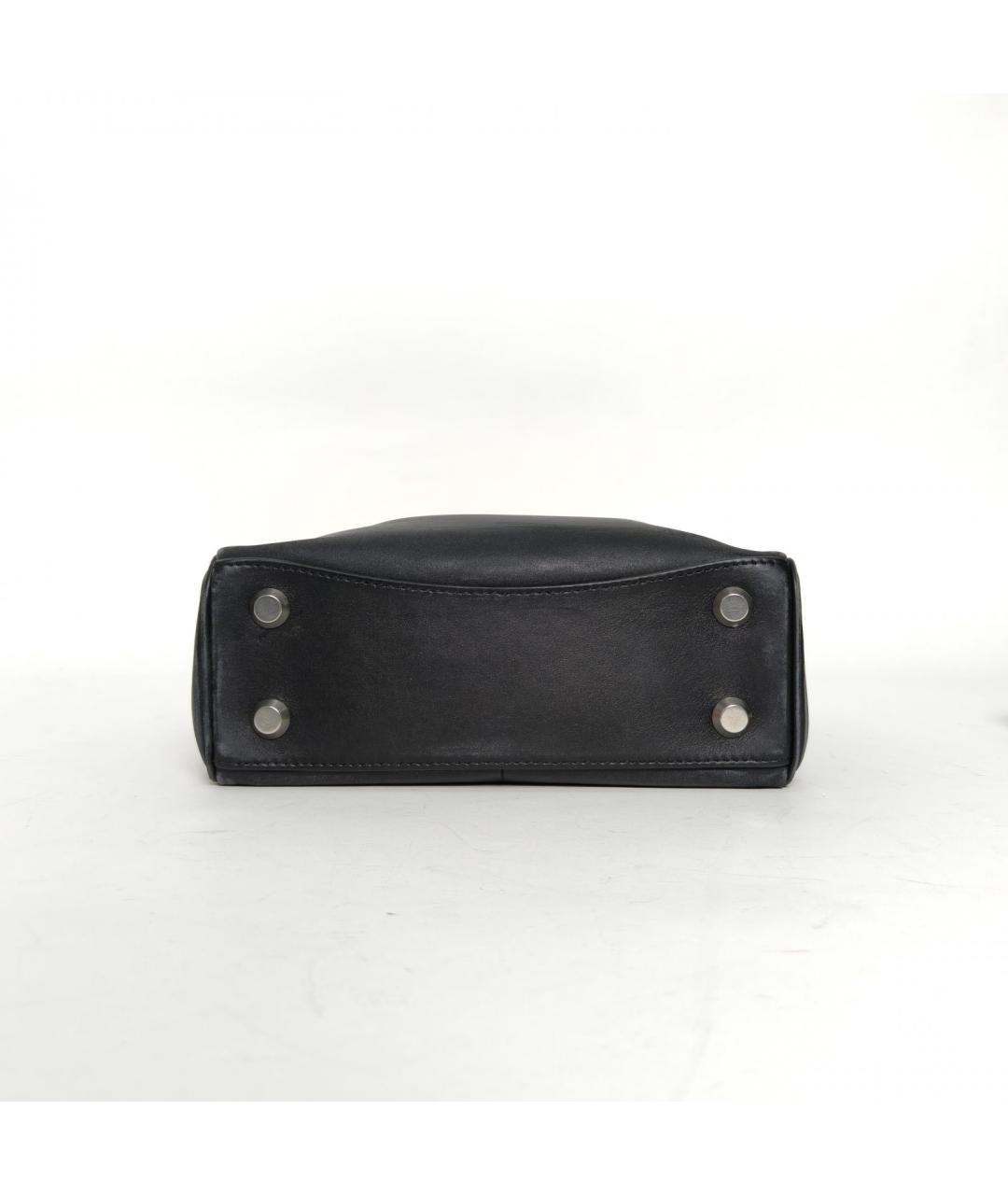 BALENCIAGA Черная кожаная сумка через плечо, фото 6