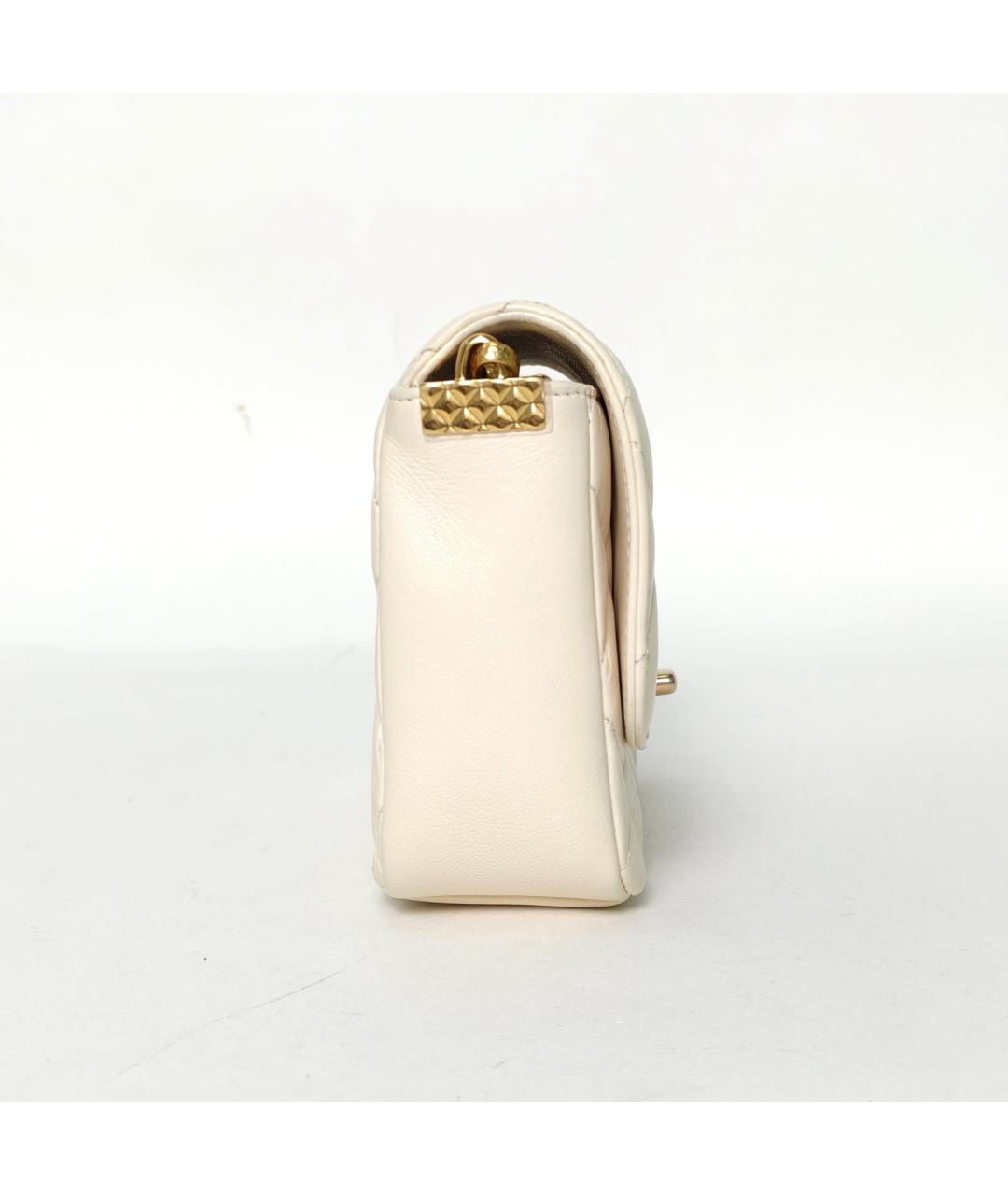 CHANEL Белая кожаная сумка через плечо, фото 5