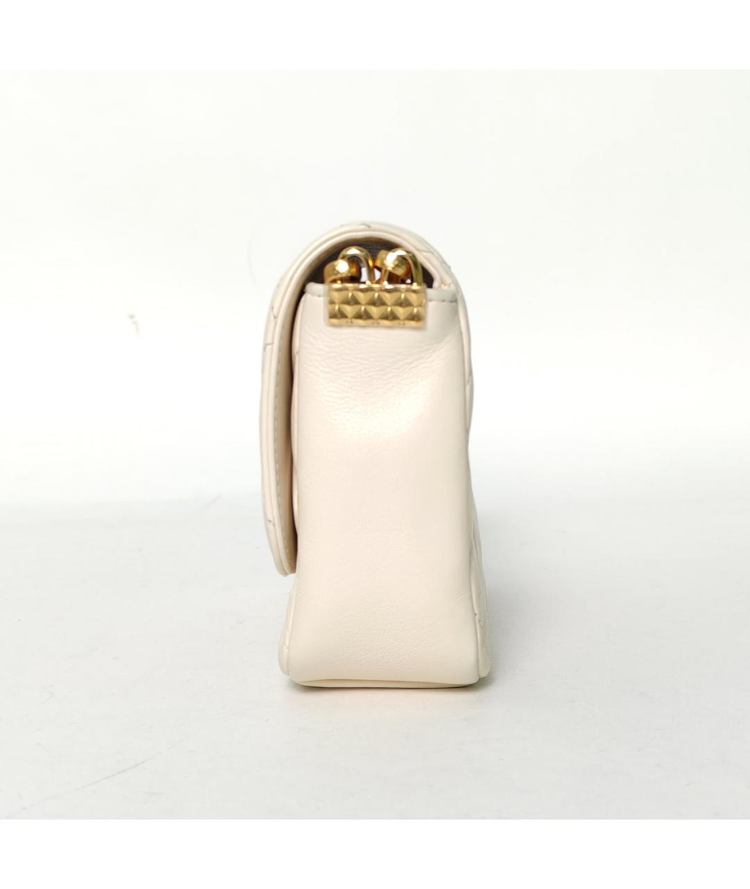 CHANEL Белая кожаная сумка через плечо, фото 3