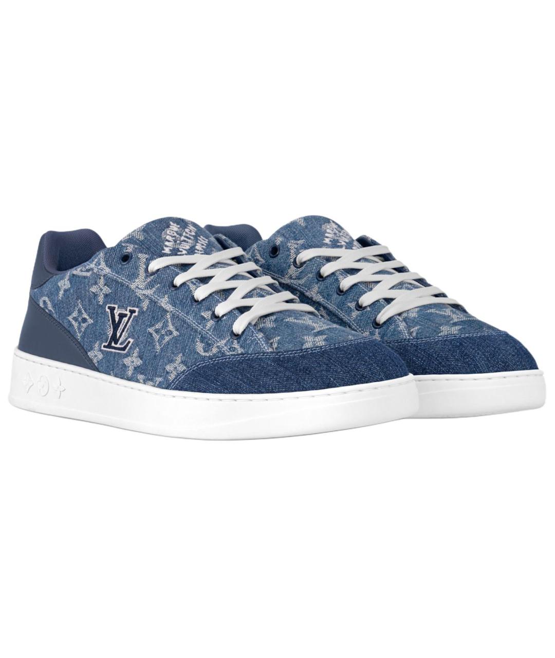 LOUIS VUITTON Синие низкие кроссовки / кеды, фото 3