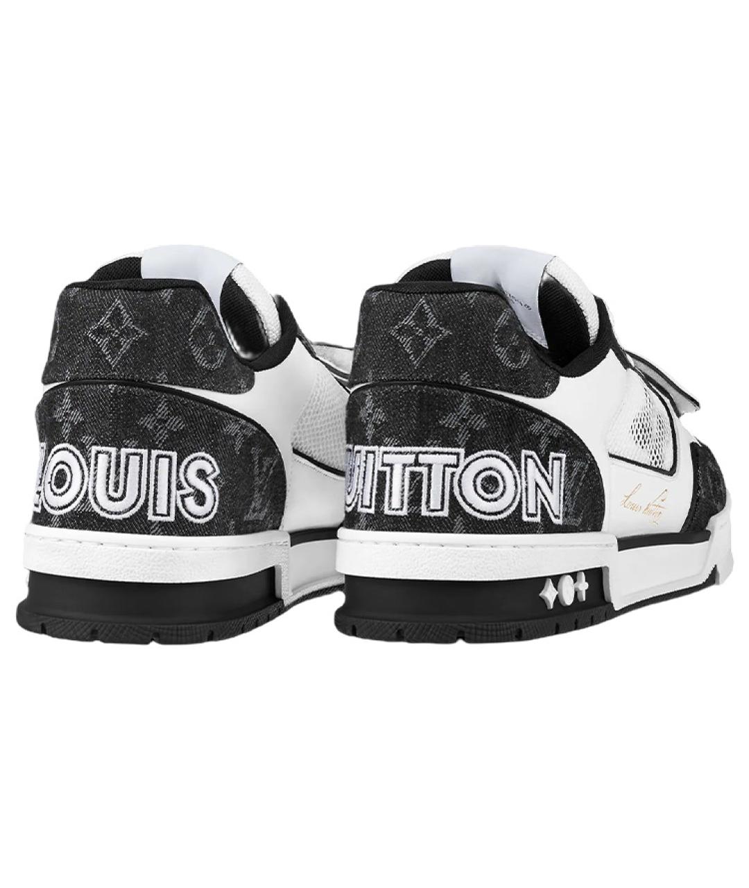 LOUIS VUITTON Черные кожаные кроссовки, фото 4