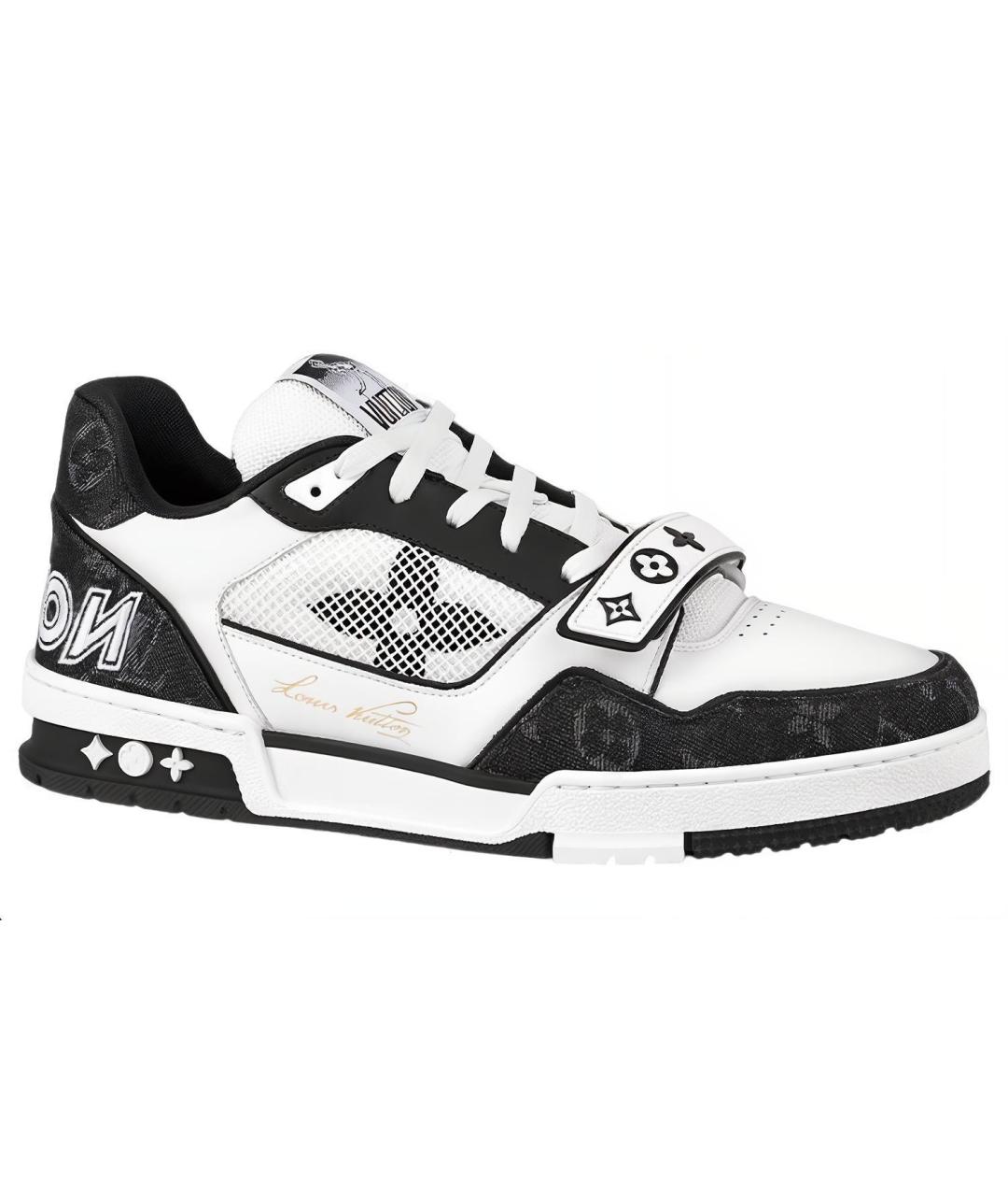 LOUIS VUITTON Черные кожаные кроссовки, фото 1