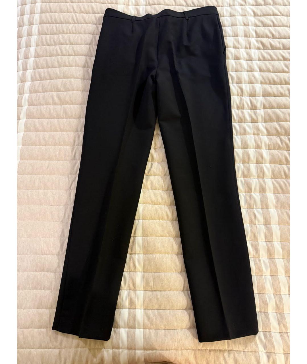 ALBERTA FERRETTI Черные полиамидовые прямые брюки, фото 2