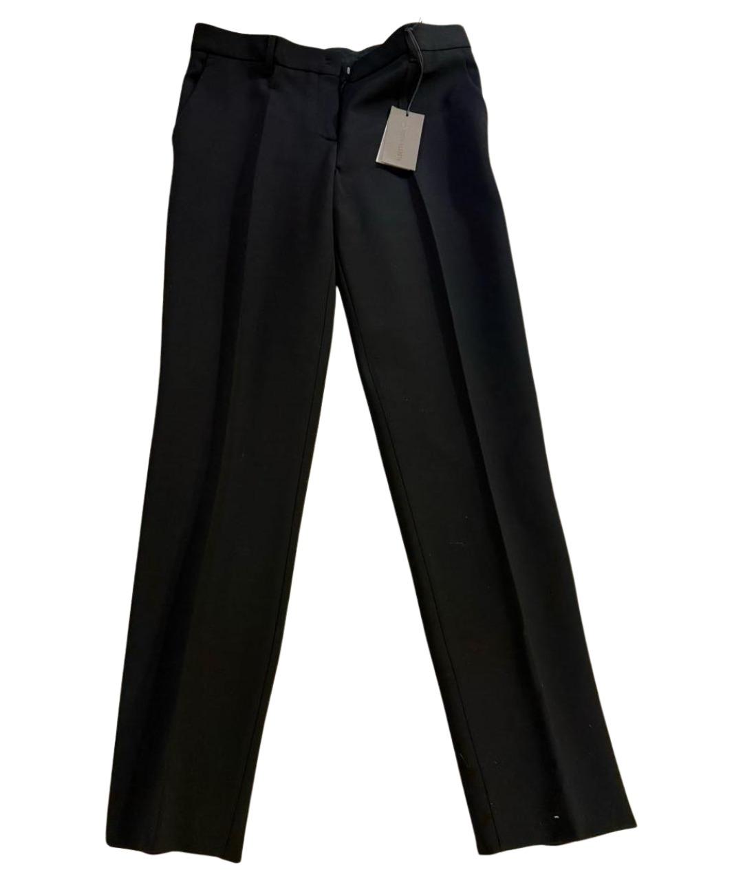 ALBERTA FERRETTI Черные полиамидовые прямые брюки, фото 1