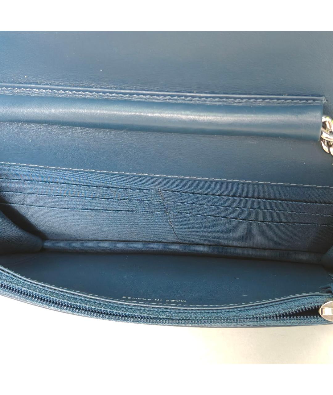 CHANEL Синяя кожаная сумка через плечо, фото 8