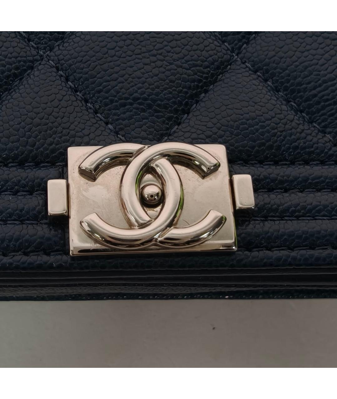 CHANEL Синяя кожаная сумка через плечо, фото 7