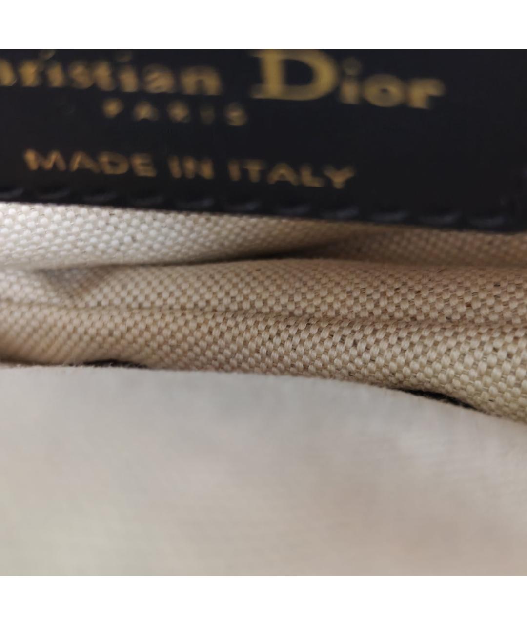 CHRISTIAN DIOR Темно-синяя тканевая сумка через плечо, фото 8