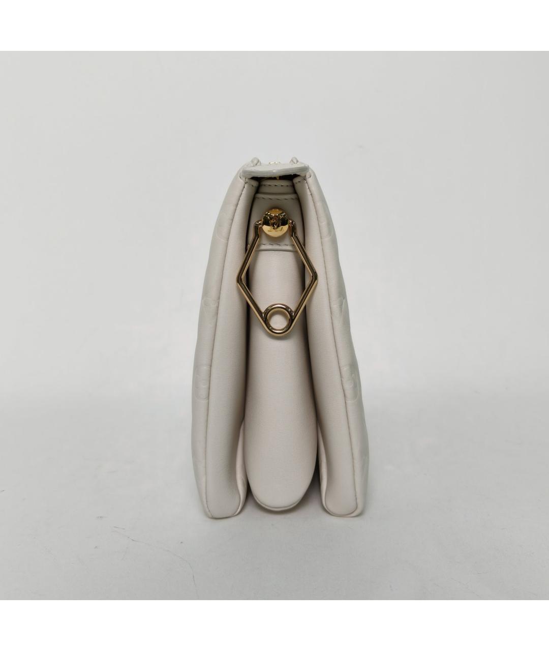 LOUIS VUITTON Белая кожаная сумка через плечо, фото 3