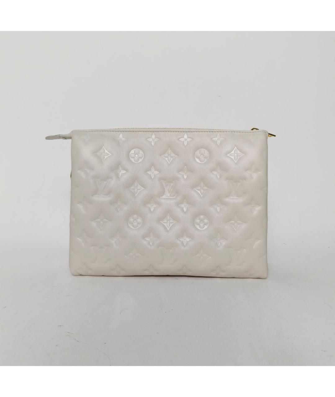 LOUIS VUITTON Белая кожаная сумка через плечо, фото 4