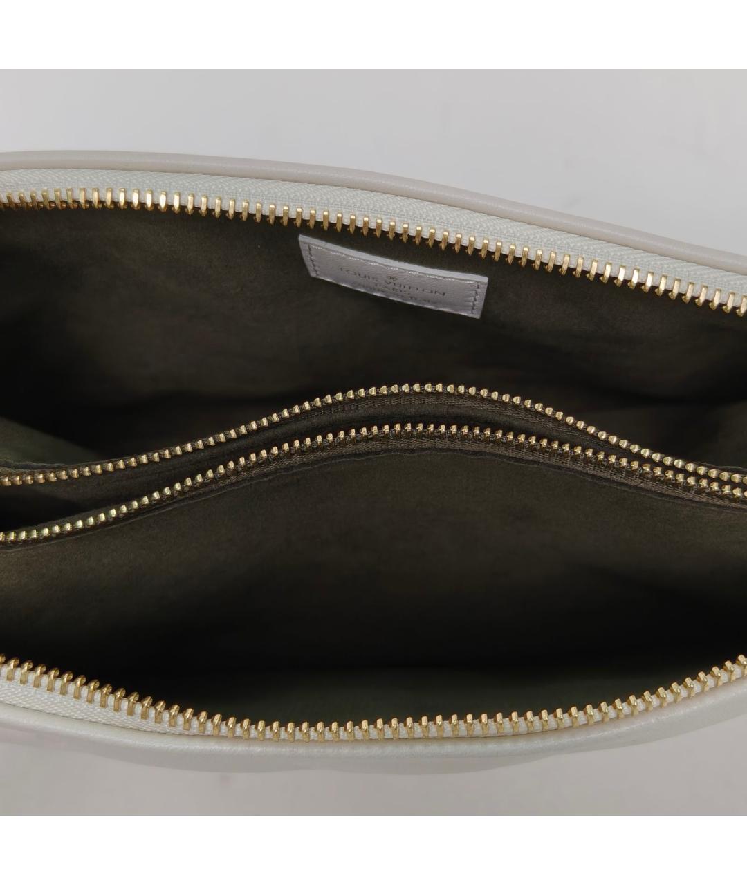 LOUIS VUITTON Белая кожаная сумка через плечо, фото 8