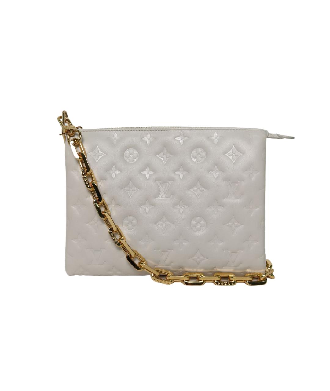 LOUIS VUITTON Белая кожаная сумка через плечо, фото 1