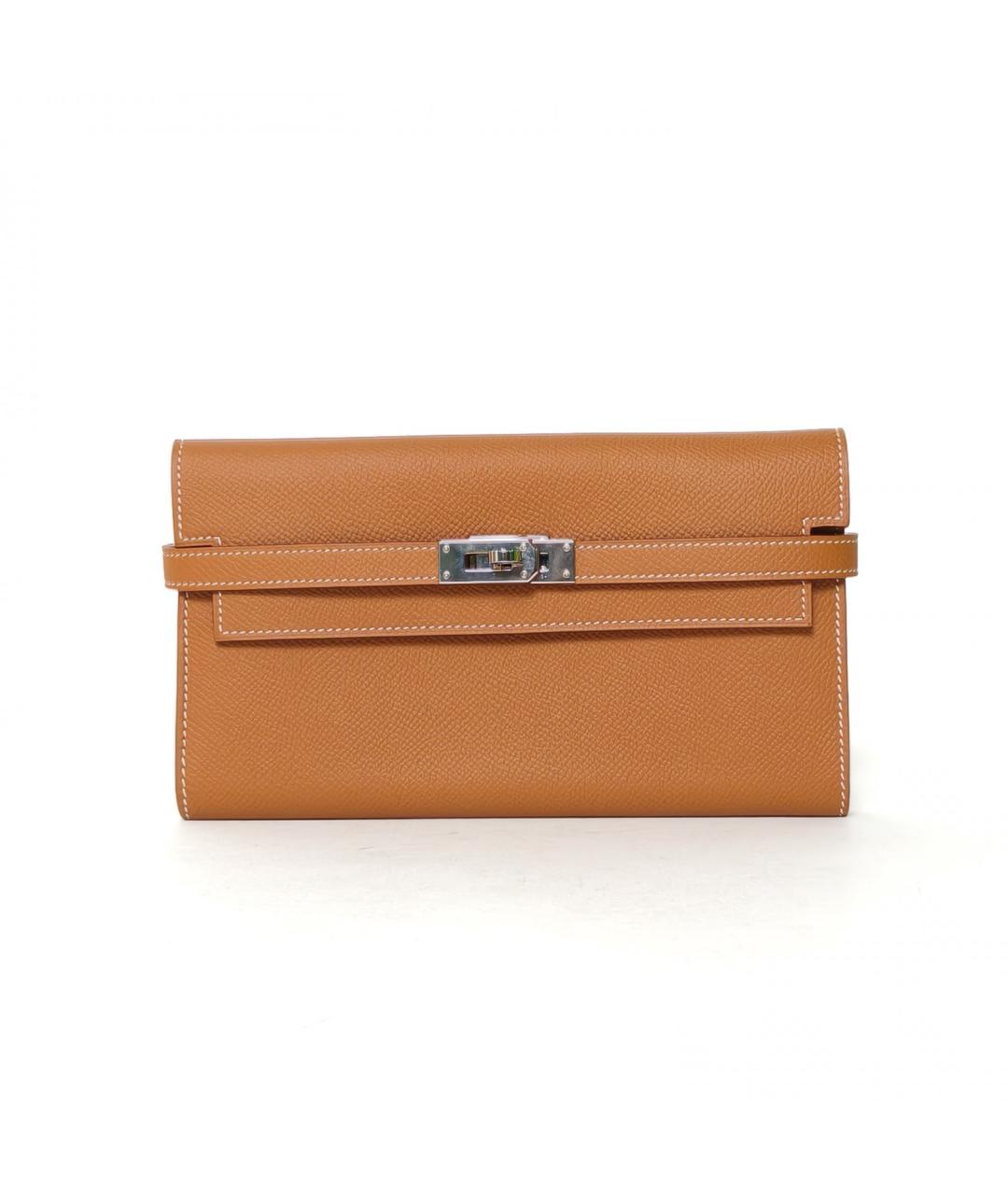 HERMES Коричневый кожаный кошелек, фото 2