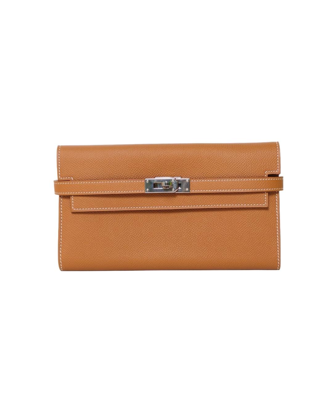 HERMES Коричневый кожаный кошелек, фото 1