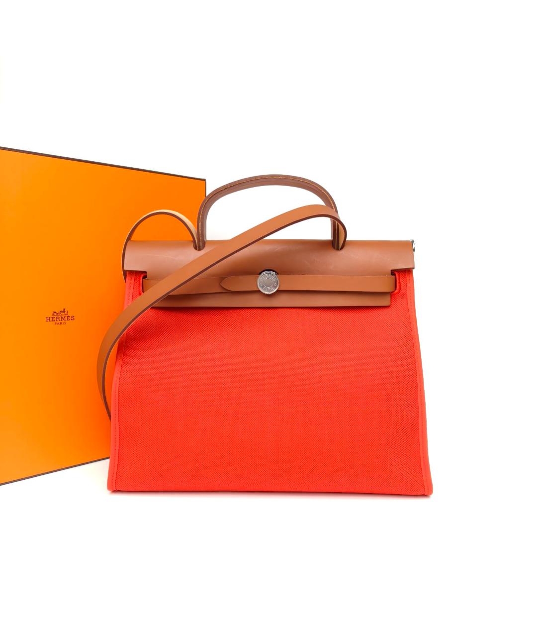 HERMES Красная тканевая сумка через плечо, фото 2