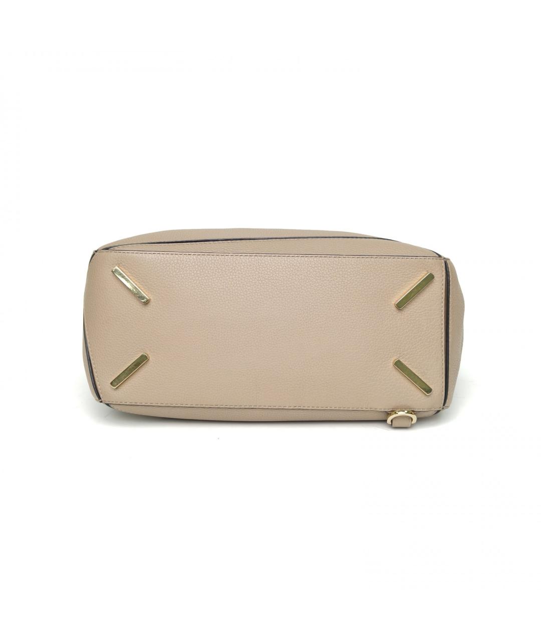 LOEWE Бежевая кожаная сумка с короткими ручками, фото 6