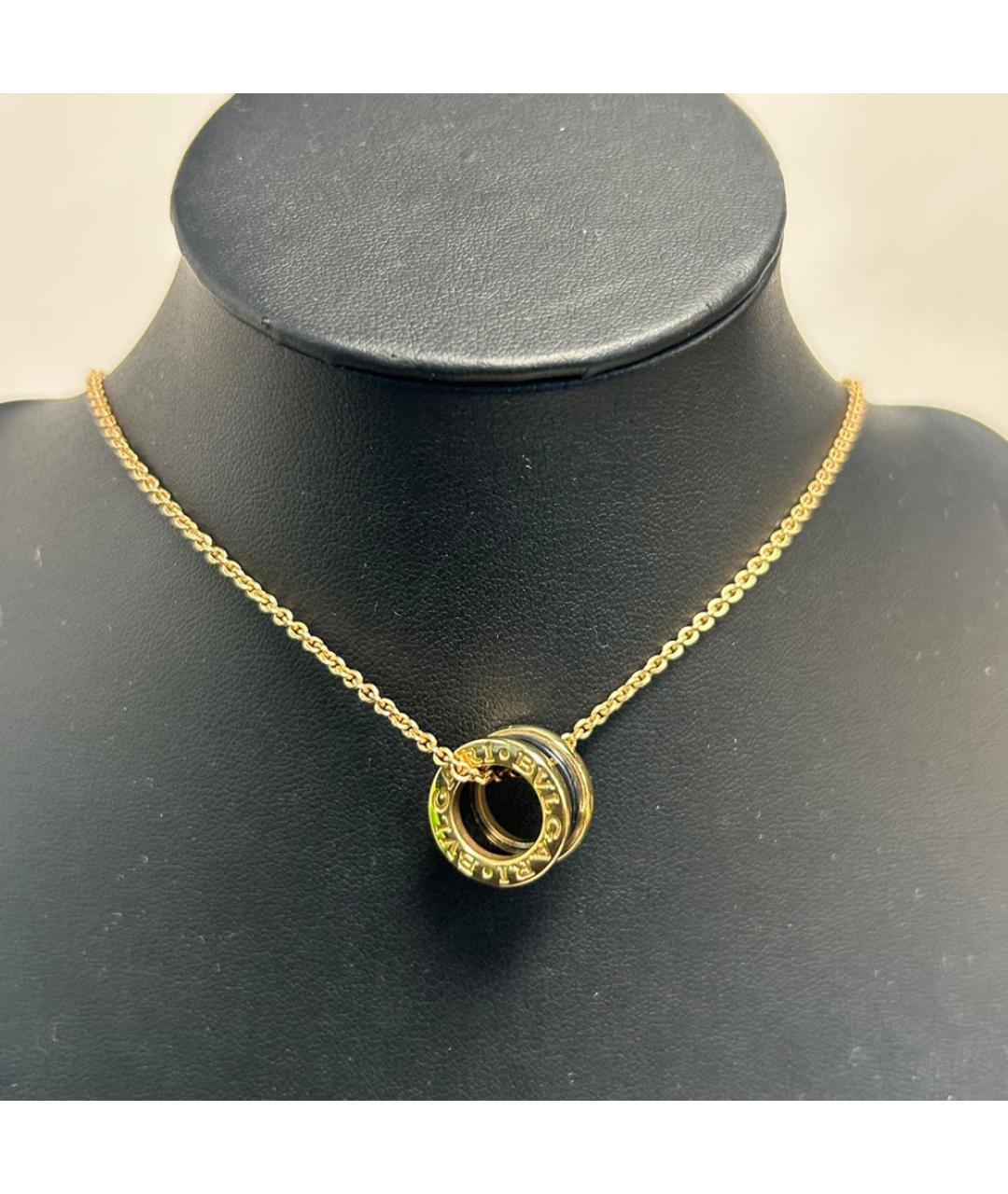 BVLGARI Черная подвеска из розового золота, фото 8