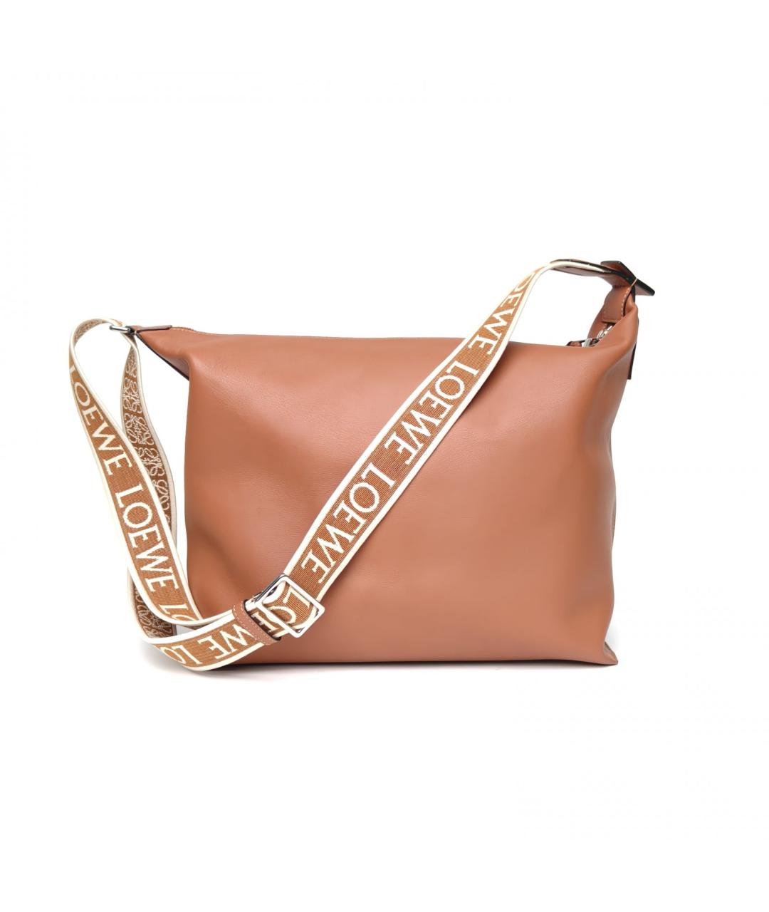 LOEWE Коричневая кожаная сумка через плечо, фото 2