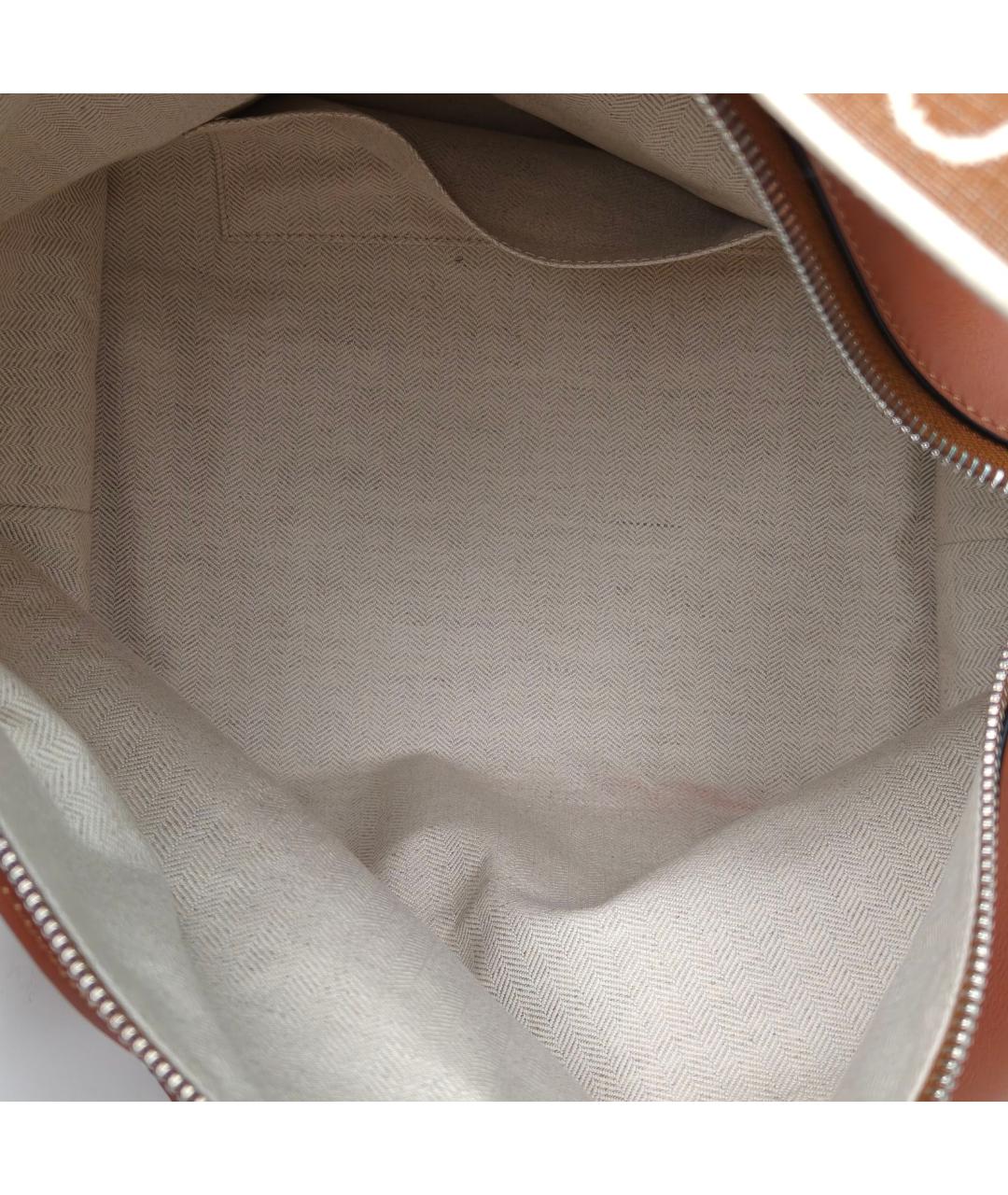 LOEWE Коричневая кожаная сумка через плечо, фото 8