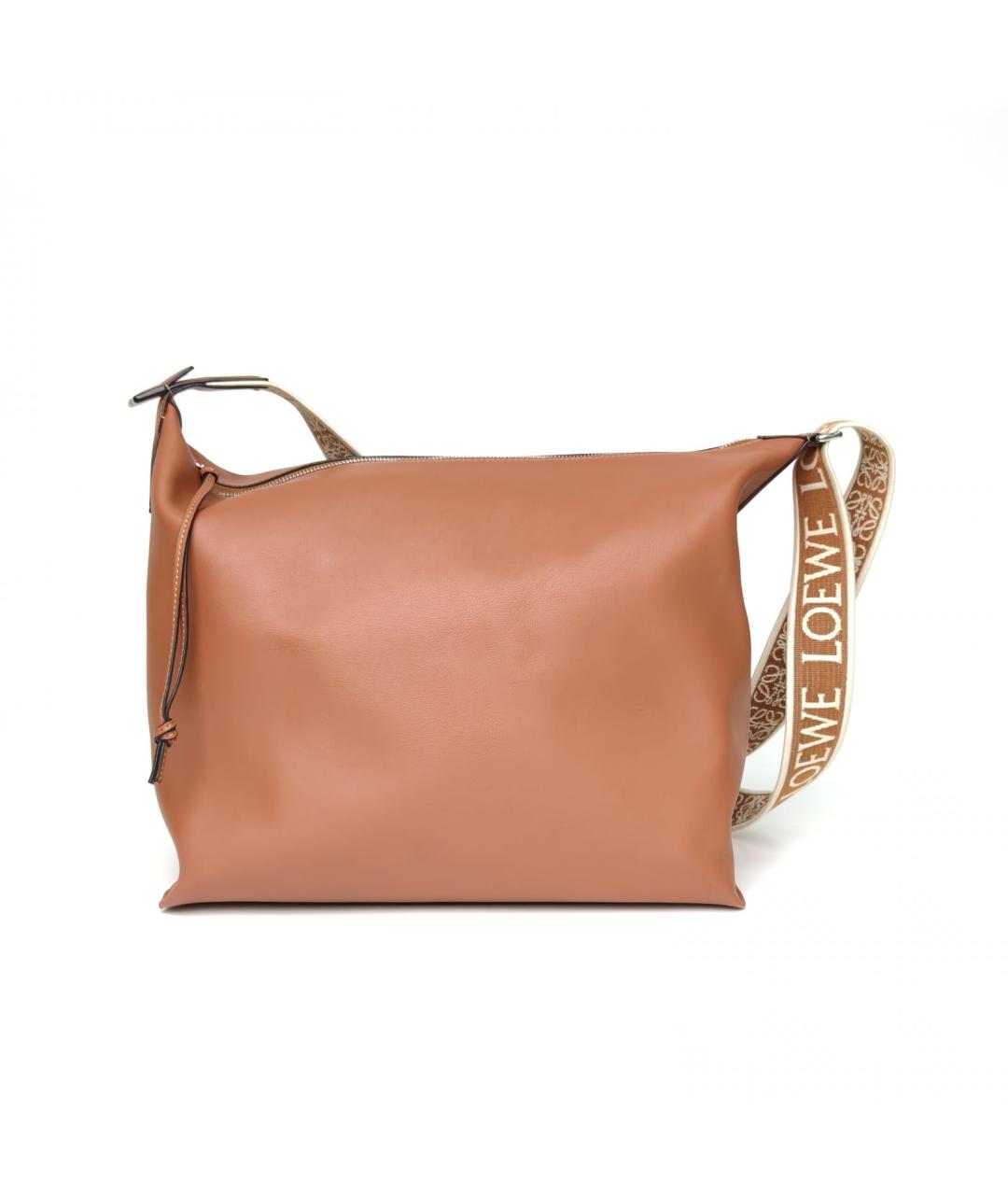 LOEWE Коричневая кожаная сумка через плечо, фото 4