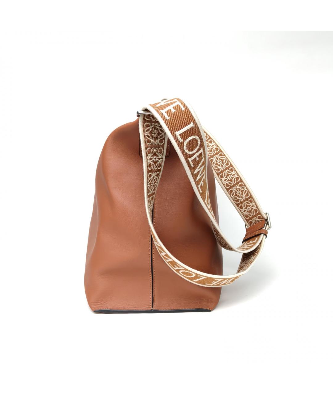 LOEWE Коричневая кожаная сумка через плечо, фото 5