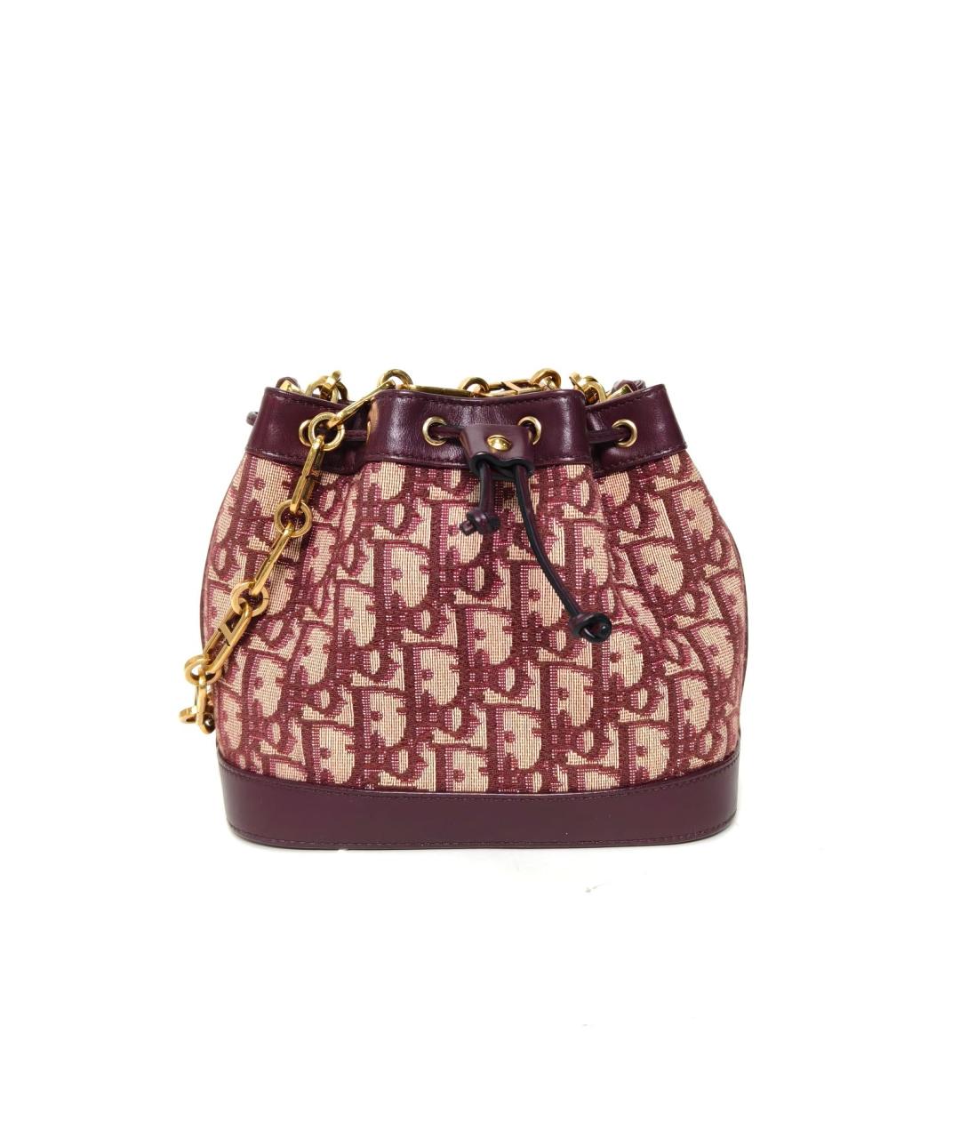 CHRISTIAN DIOR Бордовая сумка через плечо, фото 2