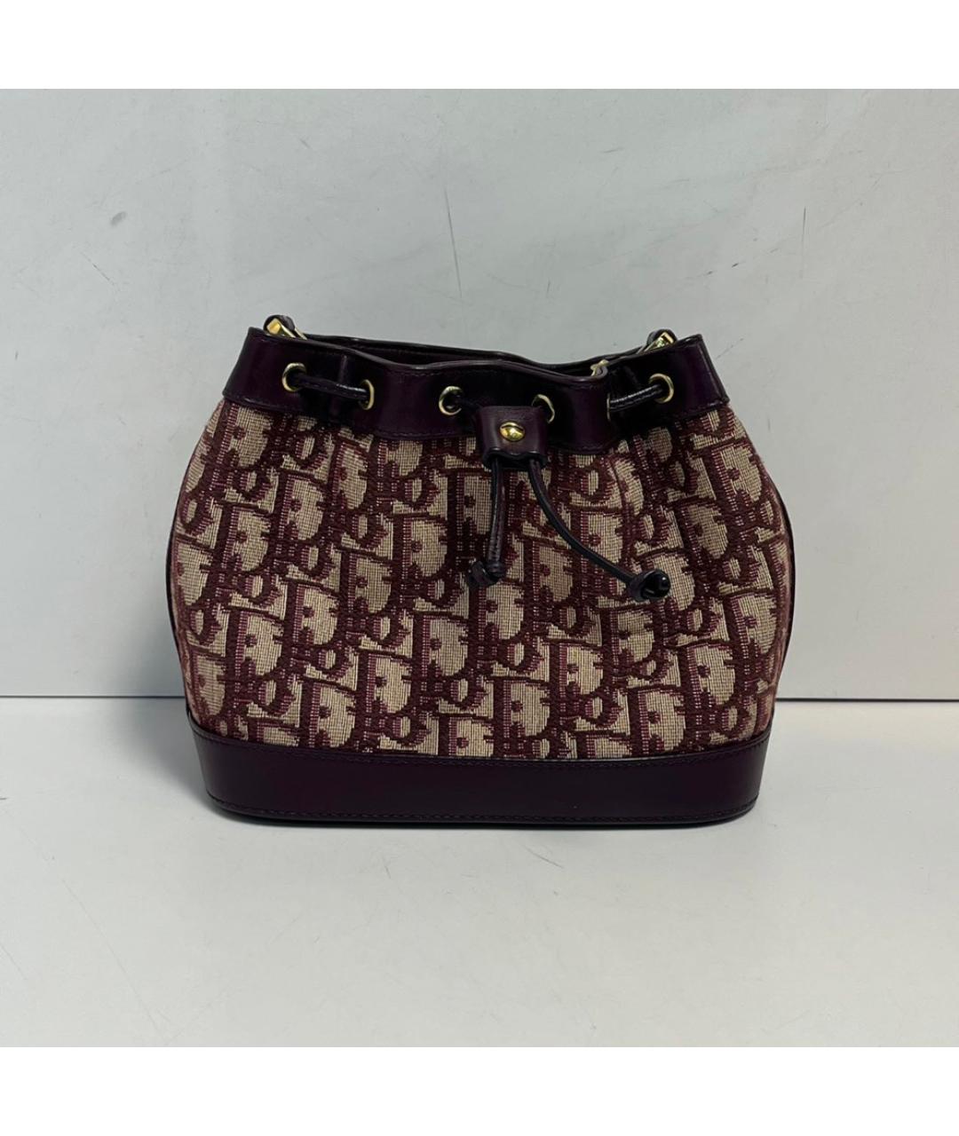 CHRISTIAN DIOR Бордовая сумка через плечо, фото 8