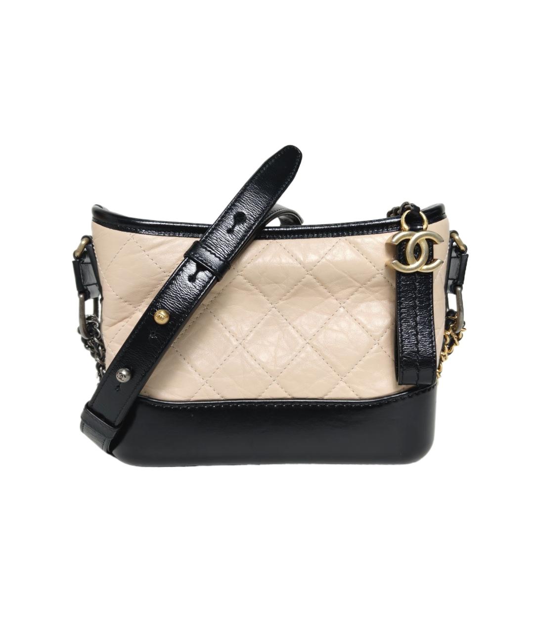 CHANEL Бежевая кожаная сумка через плечо, фото 10