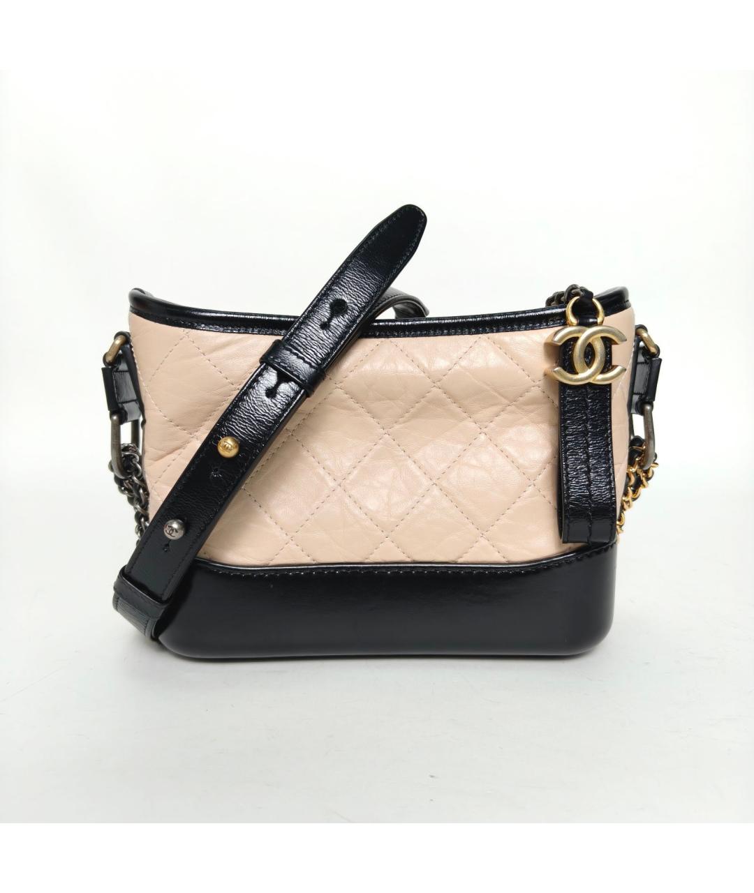 CHANEL Бежевая кожаная сумка через плечо, фото 2