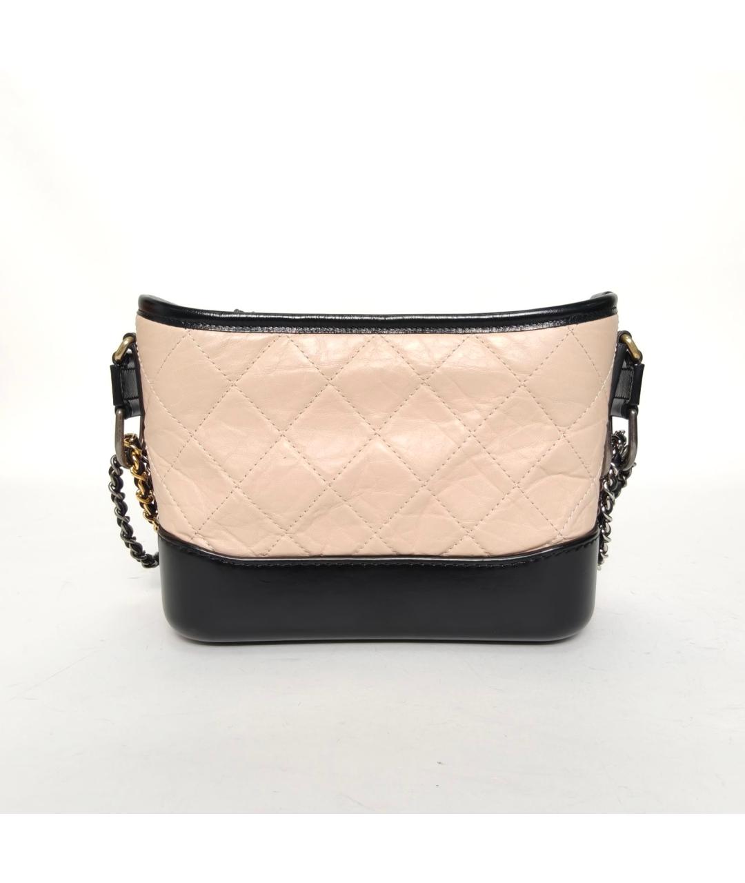 CHANEL Бежевая кожаная сумка через плечо, фото 4