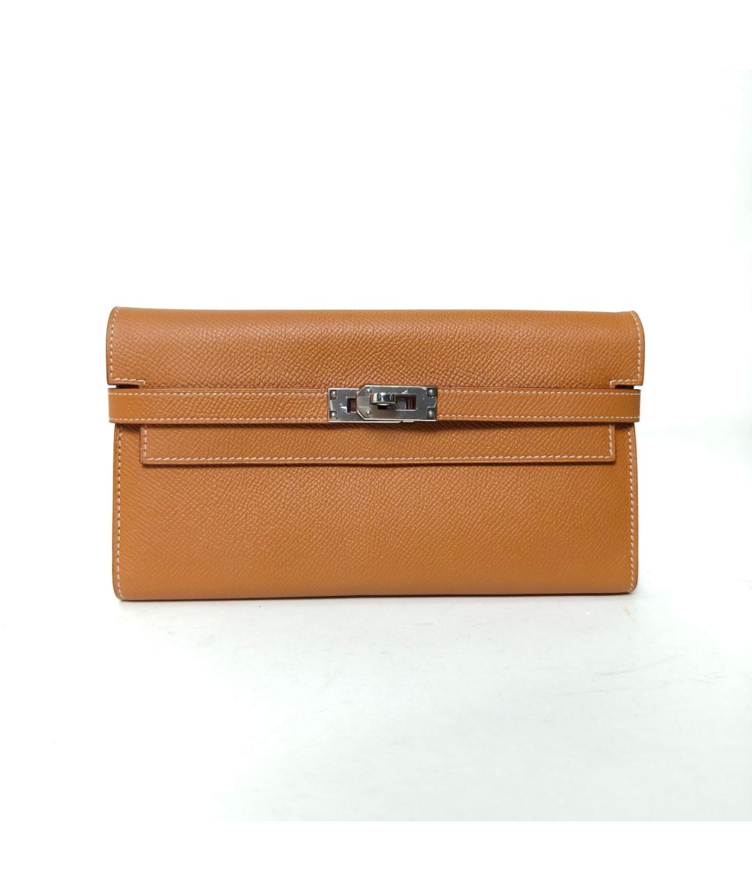 HERMES Коричневый кожаный кошелек, фото 2