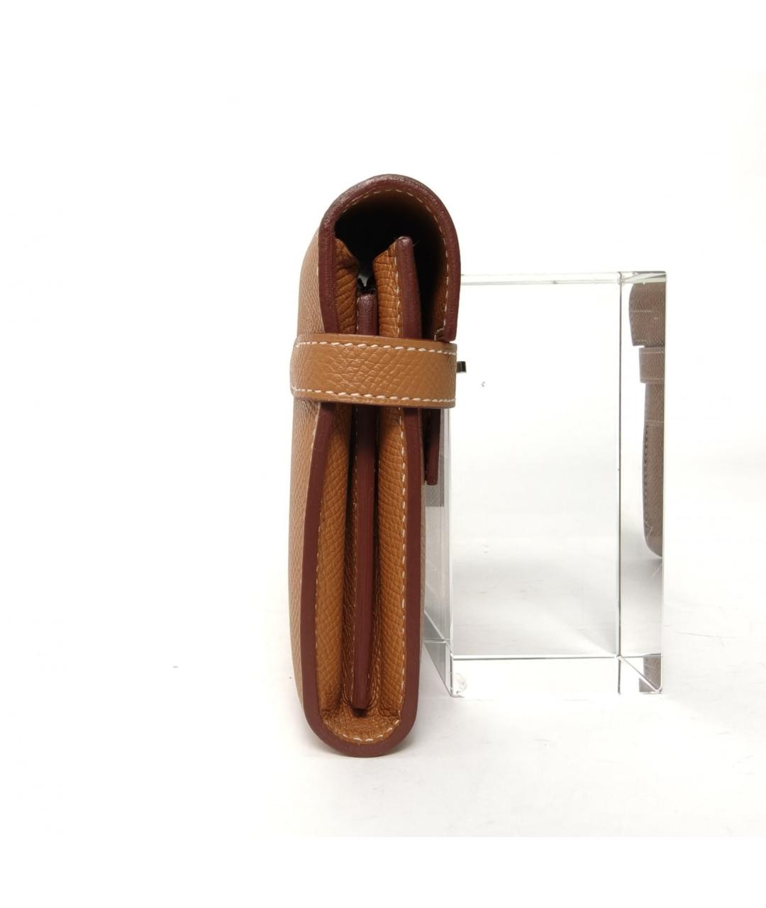 HERMES Коричневый кожаный кошелек, фото 5