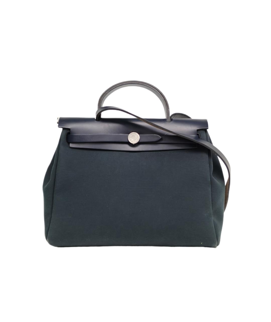 HERMES Зеленая тканевая сумка через плечо, фото 10