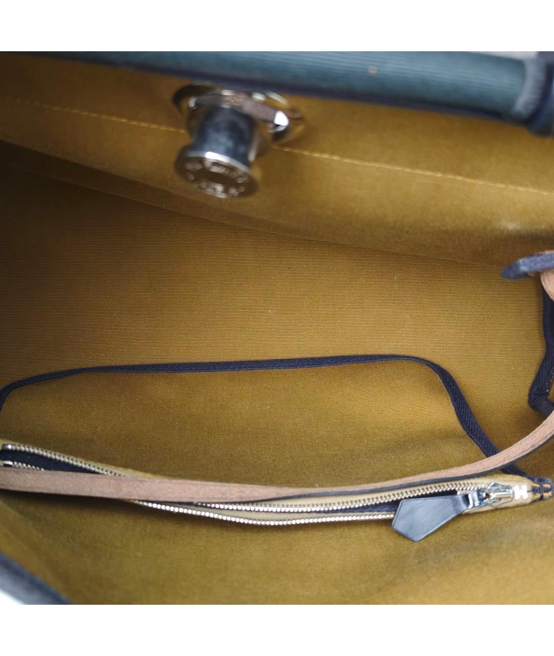 HERMES Зеленая тканевая сумка через плечо, фото 7