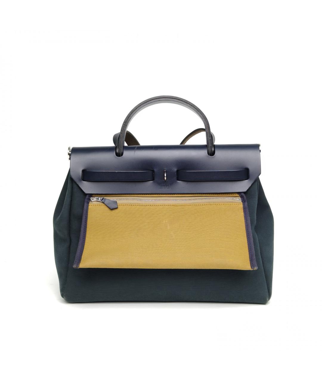 HERMES Зеленая тканевая сумка через плечо, фото 4