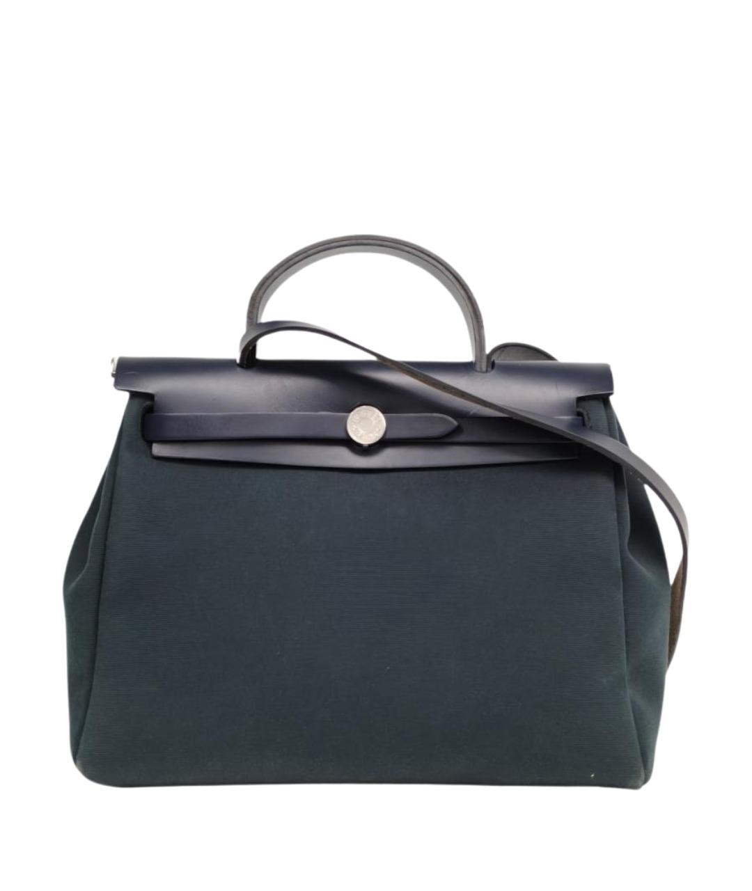 HERMES Зеленая тканевая сумка через плечо, фото 1