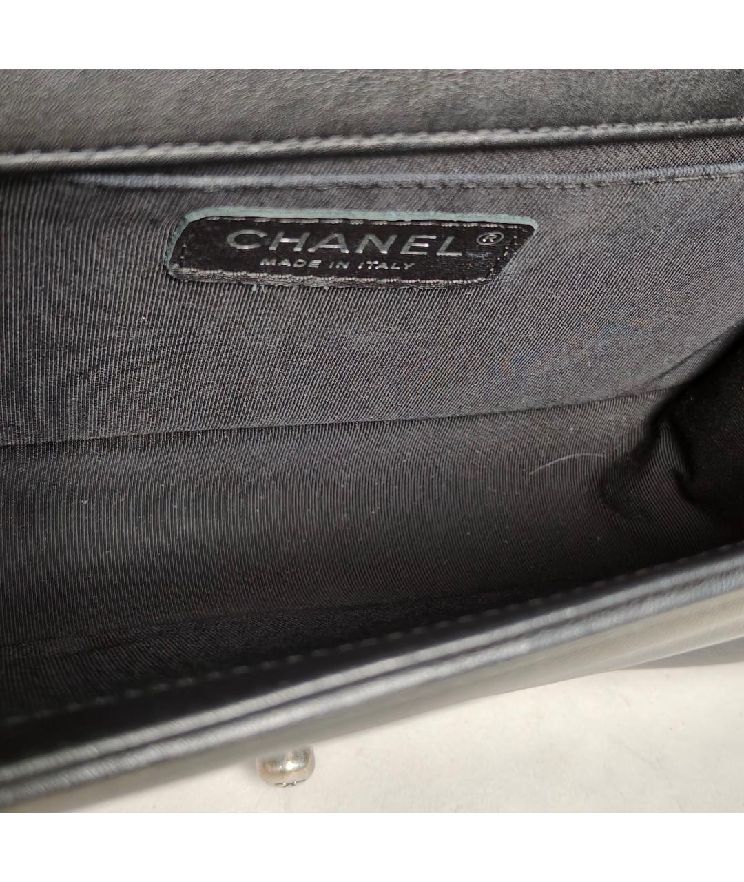 CHANEL Черная кожаная сумка через плечо, фото 8