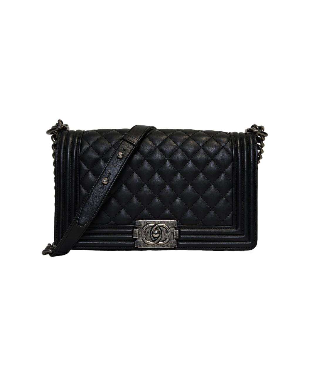 CHANEL Черная кожаная сумка через плечо, фото 1
