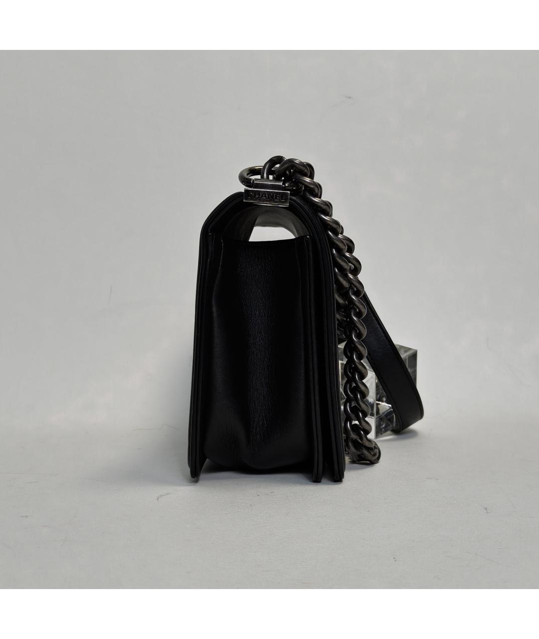 CHANEL Черная кожаная сумка через плечо, фото 3