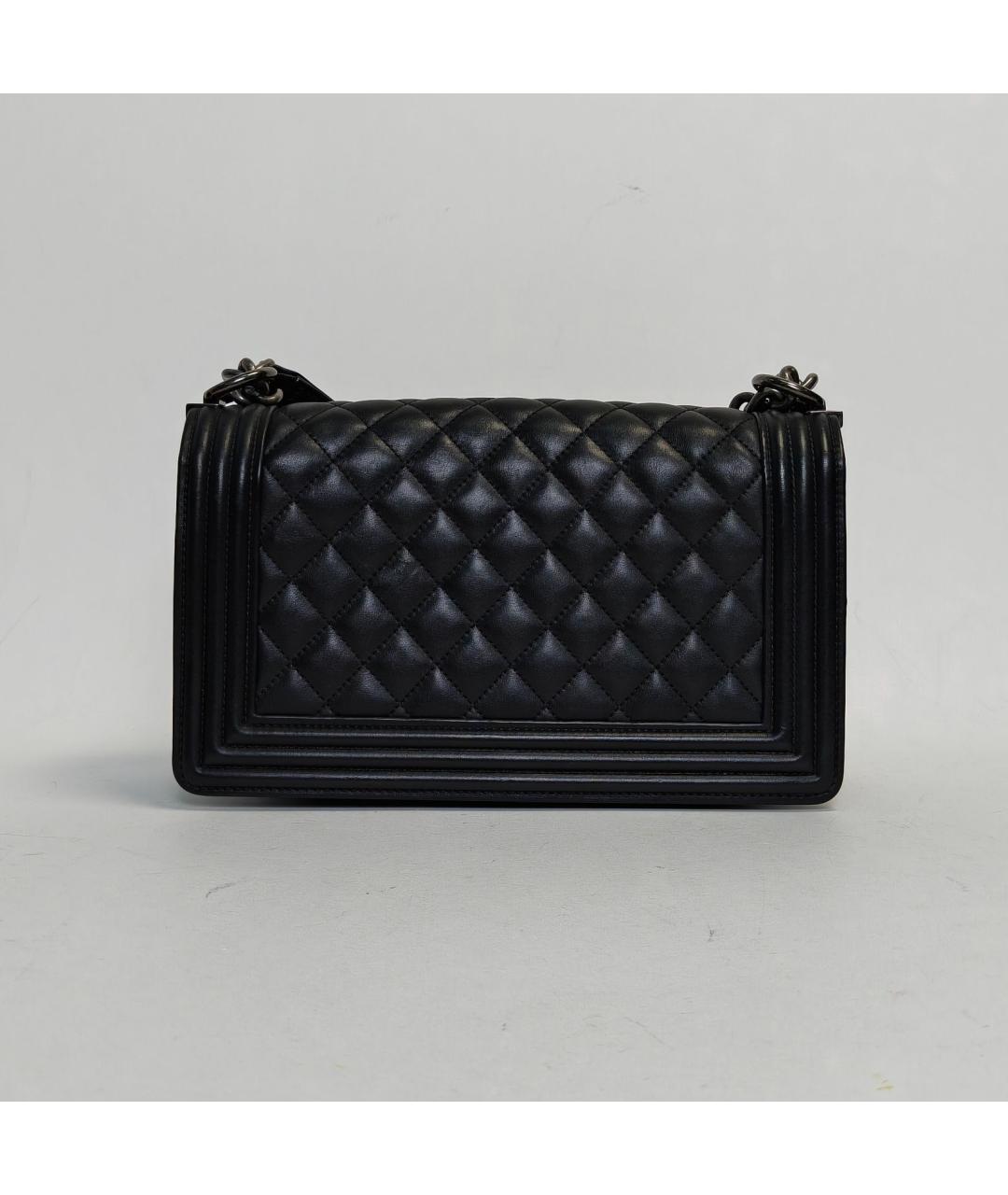 CHANEL Черная кожаная сумка через плечо, фото 4