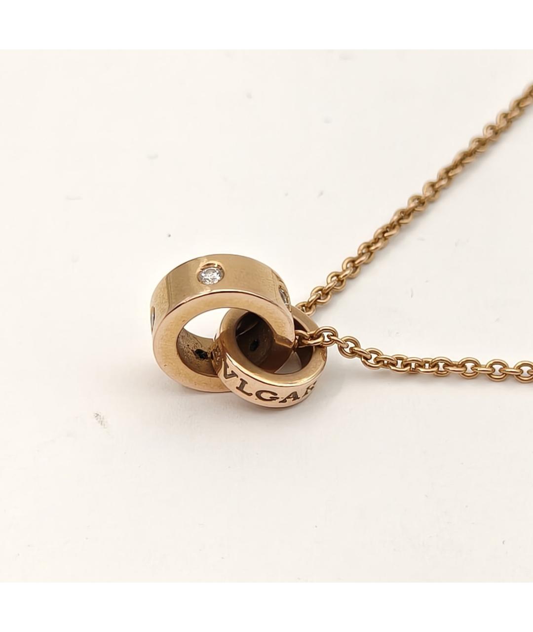 BVLGARI Золотая подвеска из розового золота, фото 5