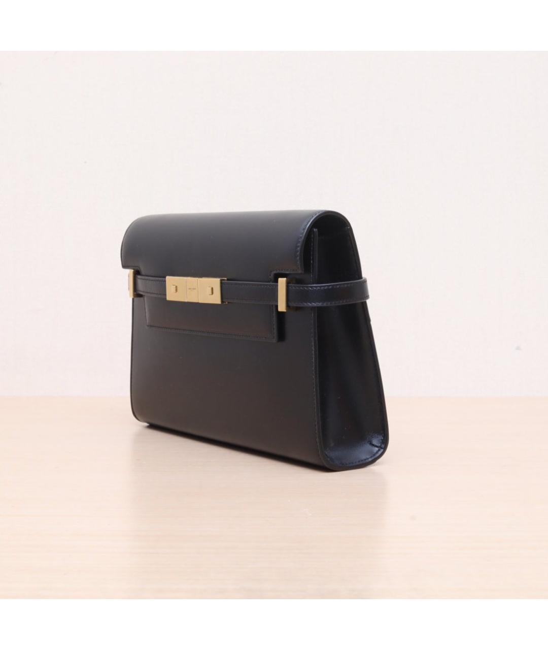 SAINT LAURENT Черная кожаная сумка через плечо, фото 3