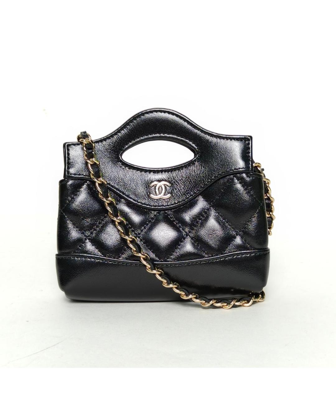 CHANEL Черная кожаная сумка через плечо, фото 2