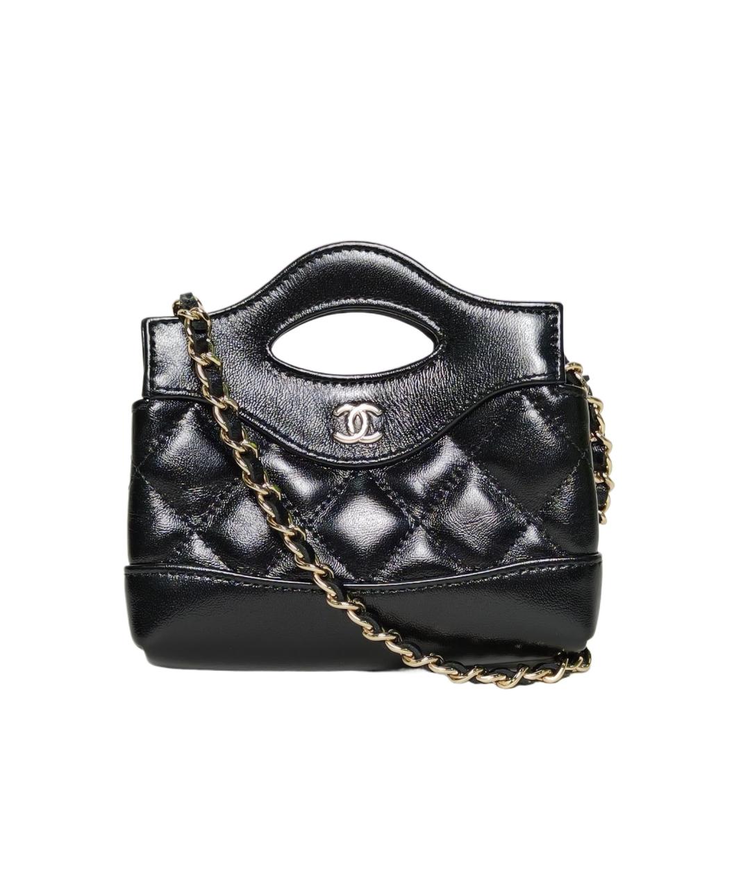 CHANEL Черная кожаная сумка через плечо, фото 9