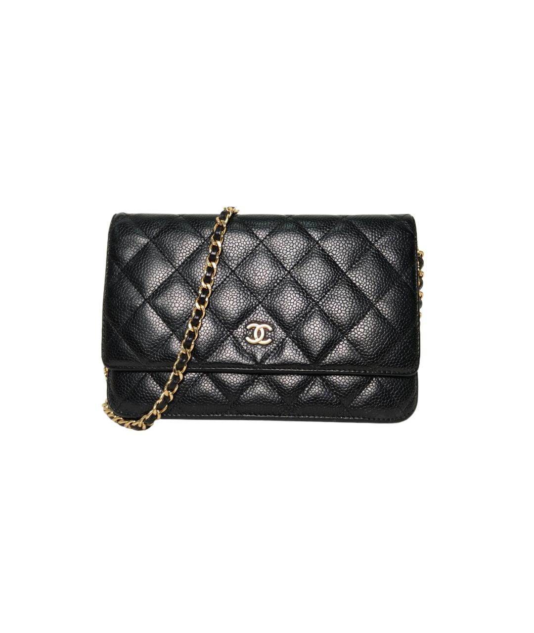 CHANEL Черная кожаная сумка через плечо, фото 10