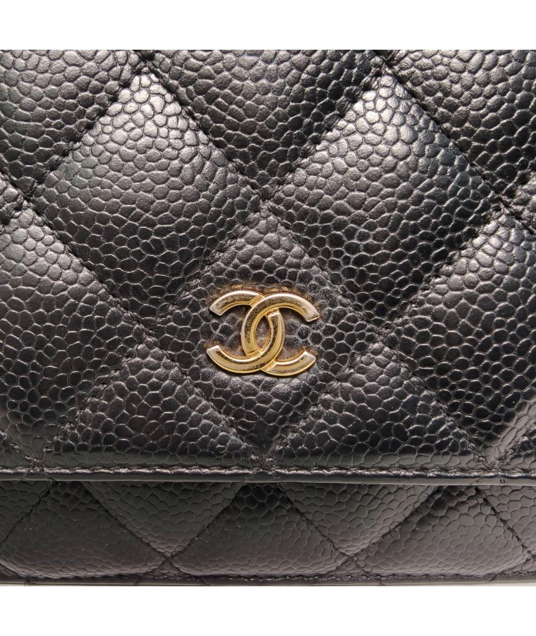 CHANEL Черная кожаная сумка через плечо, фото 7